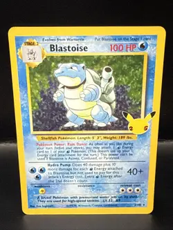Pokemon TCG Blastoise Celebrations: Classic Collection 2/102 Holo Holo Rare - Image 1