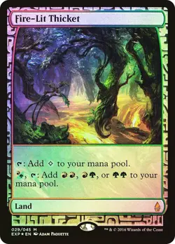 Fire-Lit Thicket Foil Masterpiece Series: Zendikar Expeditions NM MTG - Image 1