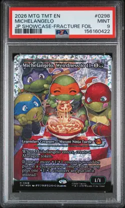 2026 MTG TEENAGE MUTANT NINJA TURTLES #0298 MICHELANGELO, WEIRDNESS TO 11 PSA 9 - Image 1