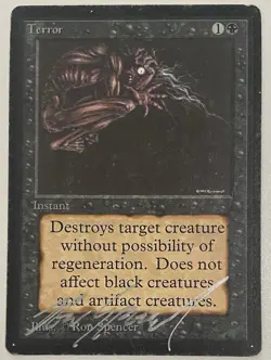 Magic The Gathering MTG TERROR Beta Limited Edition Signed by Ron Spencer! - Image 1