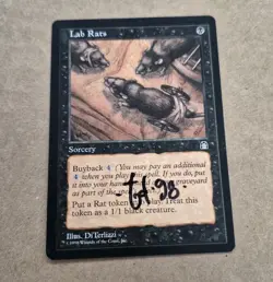 UNPLAYED SIGNED NM Magic Stronghold Lab Rats MTG TONY DITERLIZZI EDH CUBE VTG - Image 1