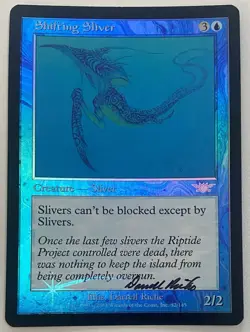 Magic The Gathering MTG SHIFTING SLIVER Foil Legion Signed by Darrell Riche! - Image 1