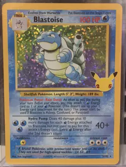 Pokemon 25th Anniversary Celebrations Blastoise 2/102 Holo - Rare - Pack Fresh!! - Image 1