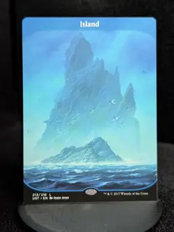 Island Full Art Basic Land MTG Magic the Gathering 213/216 Unstable - Image 1