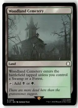 Woodland Cemetery 316 Rare Universes Beyond: Fallout Magic: The Gathering NM - Image 1