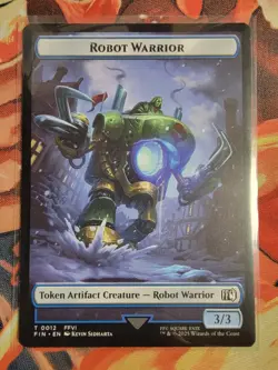 Emblem - Sephiroth, One-Winged Angel Robot Warrior Token FIN Non Foil NM MTG - Image 2