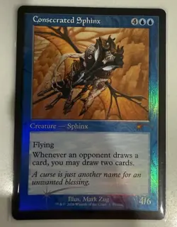MTG Consecrated Sphinx Retro Foil Magic Con Promo Magic The Gathering Near Mint - Image 1
