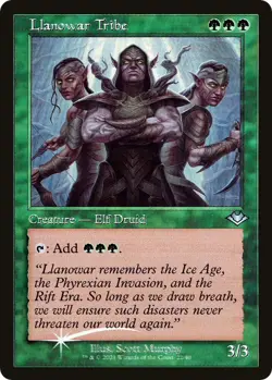 Llanowar Tribe (Retro Frame) 22 Uncommon Modern Horizons Foil Near Mint - Image 1