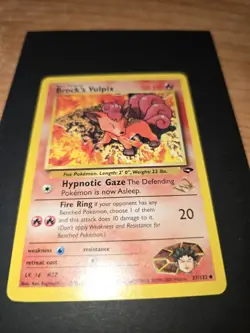 Brocks Vulpix W Stamp Wizards Promo Pokemon Card NM-LP - Image 3