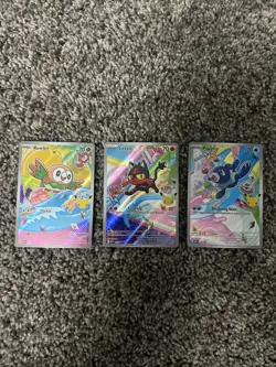 Pokemon TCG First Partner Series 1 Pack Rowlet Litten Popplio Holo - Image 1