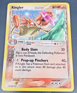 2006 Pokemon Crystal Guardians Rare - 22/100 Kingler Delta Species - Image 1