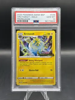 Arctozolt (Prerelease) Holo Pokemon Sword & Shield Black Star PSA 10 GEM MT - Image 1