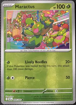 Maractus (Master Ball Pattern) 008/086 Sv: Black Bolt Holo - Pokemon Card - Image 1
