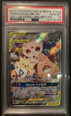 ✨Pokemon S&M Small But Mighty, Tag Team, Togepi, Cleffa & Igglypuff GX, PSA 10✨ - Image 1