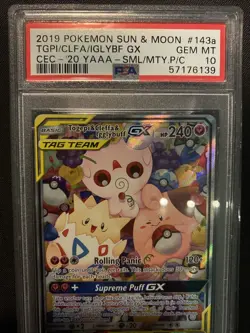✨Pokemon S&M Small But Mighty, Tag Team, Togepi, Cleffa & Igglypuff GX, PSA 10✨ - Image 2