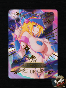 Yu-Gi-Oh Dark Magician Girl Waifu Sexy Anime UR Card Stamped Custom Orica Holo - Image 1