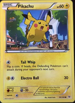 Pokemon Company Pikachu 20/108 Roaring Skies Common Regular English 60 HP - Image 1