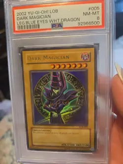 2002 Yu-Gi-Oh! - Dark Magician #LOB-005 - PSA 8 - Image 1