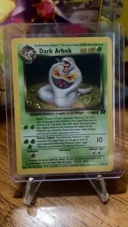 Dark Arbok 2/82 Team Rocket Holo Rare Unlimited Pokemon TCG *SWIRL* - Image 2