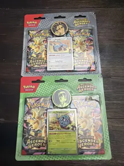 Pokemon TCG Ascended Heroes 2-pack Blister Both Variations Lot Erika & Larry! - Image 1