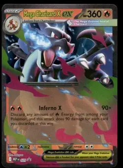 2025 Mega Charizard X ex - 029 Promo Holo NM ME: Mega Evolution Promo Pokemon - Image 1