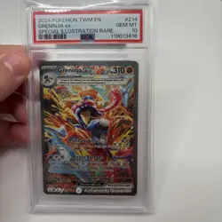 Pokemon 2024 Greninja ex 214/167 SIR Twilight Masquerade GEM MINT PSA 10 - Image 1