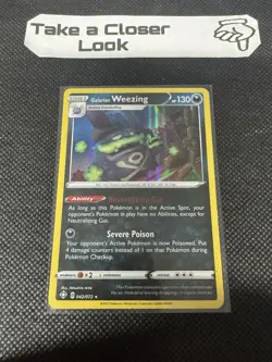Galarian Weezing #042/072 Holo Rare Pokemon Card - Shining Fates - NM - Image 2
