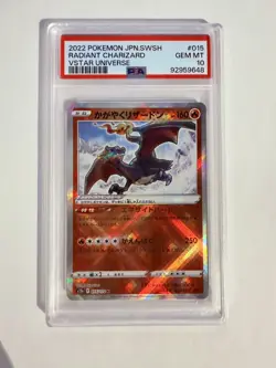 2022 Pokemon JPN SWSH Vstar Universe Radiant Charizard 15/172 PSA 10 - Image 1