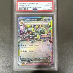 Pokemon Umbreon ex 060/131 Prismatic Evolutions Surprise Box Holo PSA 10 - Image 1