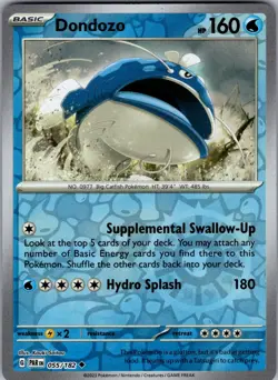 Dondozo 055/182 Uncommon Paradox Rift Pokemon Reverse Holo Near Mint - Image 1