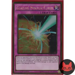 Yugioh Blazing Mirror Force PGLD-EN100 Gold Rare 1st Edition NM - Image 1