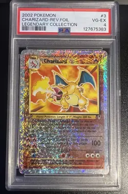 Pokemon Charizard 3/110 Legendary Collection Reverse Holo PSA 4 (FRESHLY GRADED) - Image 2