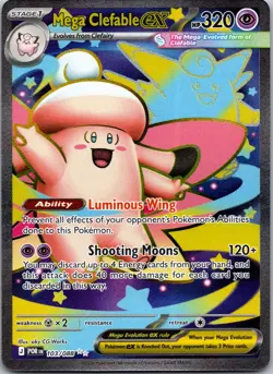 Mega Clefable ex 103/088 ME03: Perfect Order Pokemon TCG Ultra Rare NM - Image 1