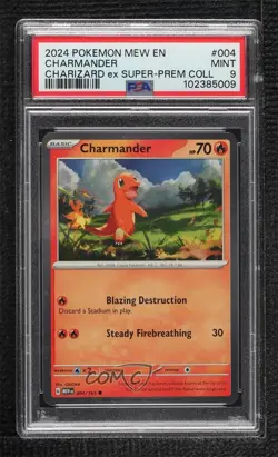 Charmander Charizard ex Super Premium Collection Cosmo Holo Pokemon PSA 9 - Image 1