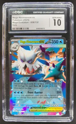 2025 Pokemon Mega Evolution Abomasnow ex #036/132 Double Rare CGC 10 TL3 - Image 1