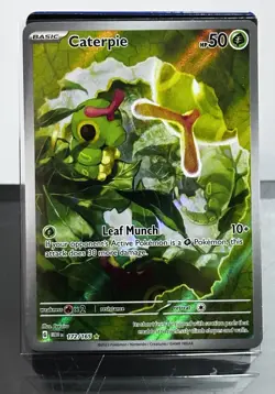 Caterpie 172/165 Illustration Rare Pokemon TCG Scarlet & Violet 151 NM - Image 1