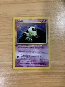 2000 Pokemon 1st Edition Neo Revelation Celebi Holo Rare 3/64 LP - German - Image 1