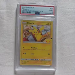 Pokemon TCG Pikachu 2021 McDonald's Collection #25 PSA 9 - Image 1