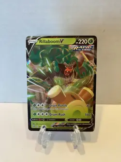 Foil Rillaboom V 022/264 SWSH08: Fusion Strike Ultra Rare NM Pokemon Pokemon - Image 1