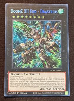 Yugioh! | DoomZ XII End - Drastrius DOOD-EN045 Secret Rare 1st Edition Mint NM - Image 1
