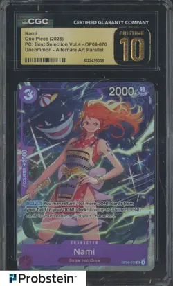 2025 One Piece PC Best Selection Vol.4 OP09-070 #Nami Alt Art CGC 10 PRISTINE - Image 1