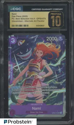2025 One Piece PC Best Selection Vol.4 OP09-070 #Nami Alt Art CGC 10 PRISTINE - Image 1