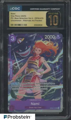 2025 One Piece PC Best Selection Vol.4 OP09-070 #Nami Alt Art CGC 10 PRISTINE - Image 1