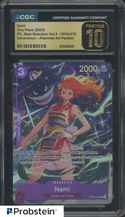 2025 One Piece PC Best Selection Vol.4 OP09-070 #Nami Alt Art CGC 10 PRISTINE - Image 1