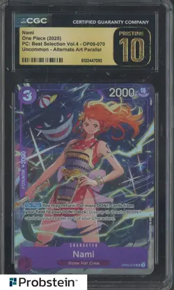 2025 One Piece PC Best Selection Vol.4 OP09-070 #Nami Alt Art CGC 10 PRISTINE - Image 1