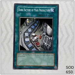 Dark Factory of Mass Production - SOD-EN037 - Common Unlimited Yugioh - Image 1