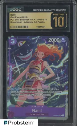 2025 One Piece PC Best Selection Vol.4 OP09-070 #Nami Alt Art CGC 10 PRISTINE - Image 1