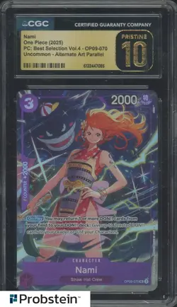 2025 One Piece PC Best Selection Vol.4 OP09-070 #Nami Alt Art CGC 10 PRISTINE - Image 1