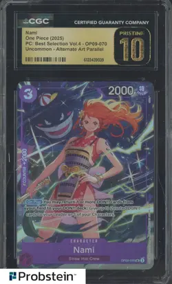 2025 One Piece PC Best Selection Vol.4 OP09-070 #Nami Alt Art CGC 10 PRISTINE - Image 1