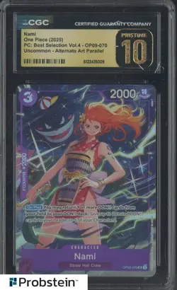 2025 One Piece PC Best Selection Vol.4 OP09-070 #Nami Alt Art CGC 10 PRISTINE - Image 1
